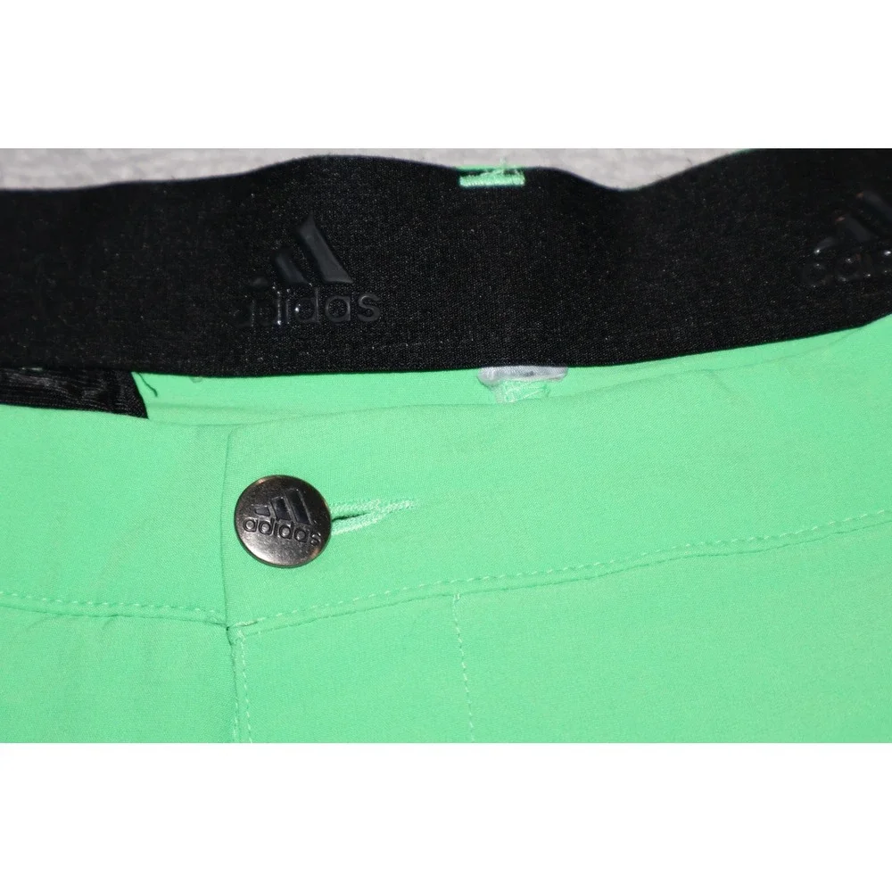 Adidas Golf Shorts Mens 42 Neon Green Performance Stretch Flat 9